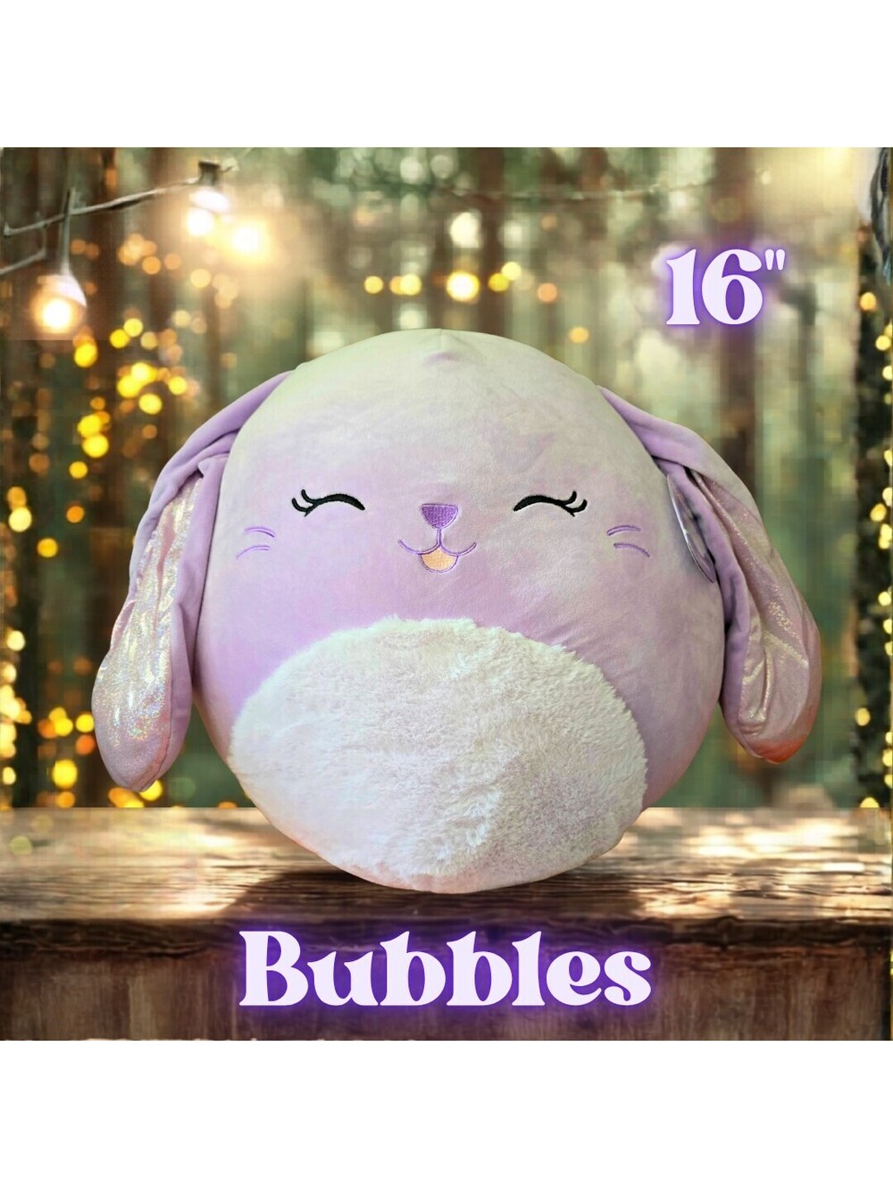 NWT Squishmallow Bubble the Bunny Easter Edition 16"